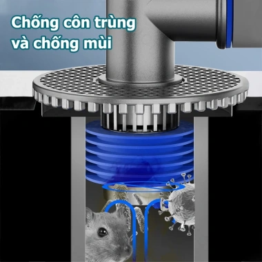 Ống thoát nước sàn ba chiều khử mùi, kết nối máy giặt - Giá ưu đãi 129,203 VND 4