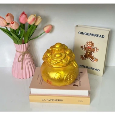 Ống tiết kiệm Túi thỏi vàng gold siêu sang trọng - quà tặng tài lộc giảm 30% 2