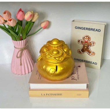 Ống tiết kiệm Túi thỏi vàng gold siêu sang trọng - quà tặng tài lộc giảm 30% 3