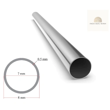Ống tròn Inox 304 phi 8-25mm, độ dài 0.5-1.2m, giá chỉ 22.000₫ - khuyến mãi 2