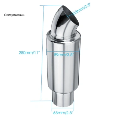 Ống xả SPM đánh bóng thép không gỉ, chống ăn mòn, thẳng cho xe tải - 646.977₫ 9