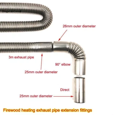 Ống xả thép không gỉ DIAPER CORED 60-300cm cho máy sưởi diesel YTH - 56.870 VND 9
