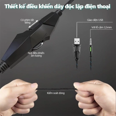 ONIKUMA K19 Tai Nghe Chụp Tai Game Mic Đèn LED đa nền tảng – Chính Hãng, Bảo Hành 2 Năm, Ưu Đãi 359.000₫