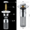 Online247 Nút chặn thoát nước bồn rửa mặt 2in1 - Bộ lọc rác, thoát nhanh, lắp đặt dễ 3