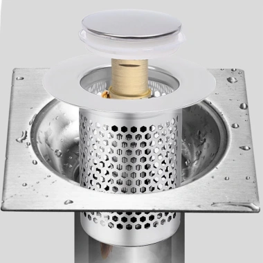Online247 Nút chặn thoát nước bồn rửa mặt 2in1 - Bộ lọc rác, thoát nhanh, lắp đặt dễ