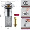 Online247 Nút chặn thoát nước bồn rửa mặt 2in1 - Bộ lọc rác, thoát nhanh, lắp đặt dễ 6