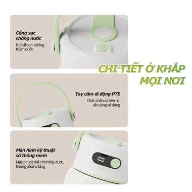 ONR Máy Xay Sinh Tố Cầm Tay Đa Năng 700/1.000ml - Hiển Thị Thông Minh, Giá 520k