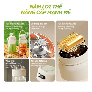 ONR Máy Xay Sinh Tố Cầm Tay Đa Năng 700/1.000ml - Hiển Thị Thông Minh, Giá 520k