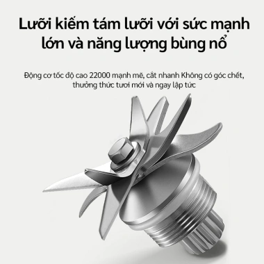 OOKAS Máy Xay Sinh Tố Di Động 500ml Xay Đá 10 Lưỡi Pin Lớn Sạc Nhanh Type‑C Giá 149.000₫