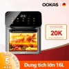 OOKAS Nồi Chiên Không Dầu 16L Đa Năng, Màn Hình Cảm Ứng LED, Giảm Giá 1.190.000 VND