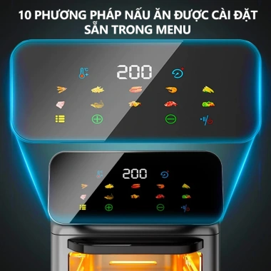 OOKAS Nồi Chiên Không Dầu 16L Đa Năng, Màn Hình Cảm Ứng LED, Giảm Giá 1.190.000 VND 7
