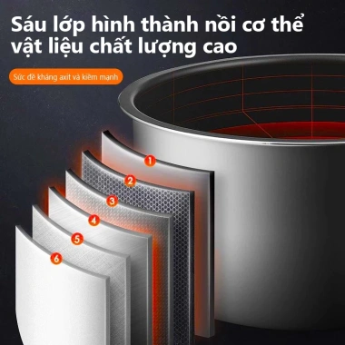 OOKAS Nồi Cơm Điện Đa Năng 6L 220V - Chảo Chống Dính, Giá Ưu Đãi 399.000₫