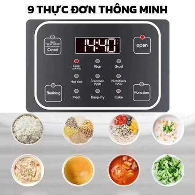 OOKAS Nồi Cơm Điện Đa Năng 6L 220V - Chảo Chống Dính, Giá Ưu Đãi 399.000₫