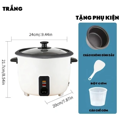 OOKAS Nồi Cơm Điện Đa Năng Mini - Chống Dính Siêu Tốt, Giá 359.000 VND