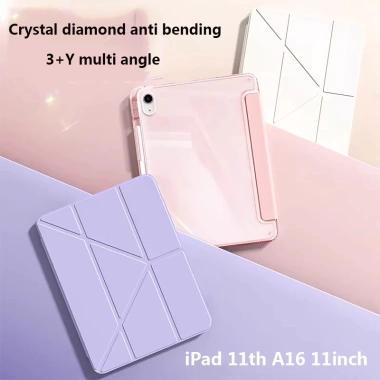Ốp Acrylic Trong Suốt iPad 11‑inch – Hỗ Trợ Air, Pro, Mini, Khe Bút, Stand Flip