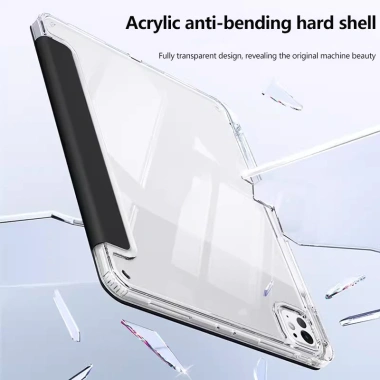 Ốp Acrylic Trong Suốt iPad 11‑inch – Hỗ Trợ Air, Pro, Mini, Khe Bút, Stand Flip