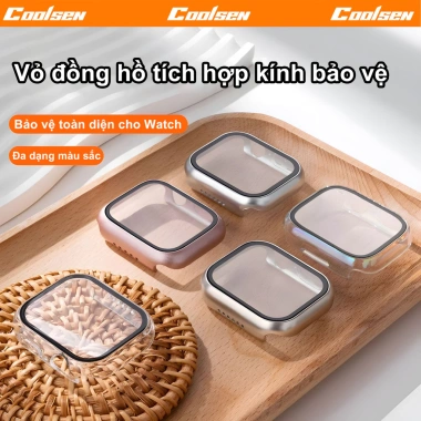 Ốp Apple Watch kính cường lực series 11-4 SE, phù hợp 42/44/45/49mm, giảm còn 48.800 VND