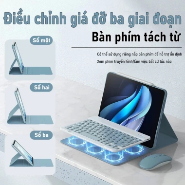 Ốp Bàn Phím Từ Tính iPad Air 4-9 và Bàn Phím Chuột Không Dây - Giá Ưu Đãi 131k