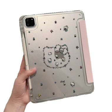 Ốp bảo vệ iPad 11'' thế hệ 9 Acrylic DQHU giảm giá 3+Y Air7 M3, dễ thương, có khe cắm bút 5