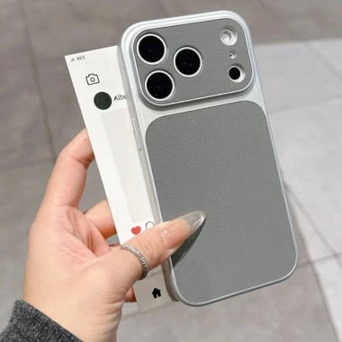 Ốp da cao cấp cho iPhone 17/16/15/14/13/12 Pro Max Plus - Da không khí cứng, chống sốc 3