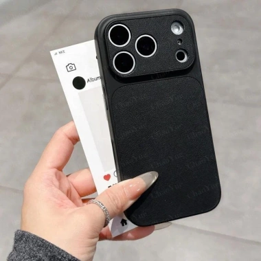 Ốp da cao cấp cho iPhone 17/16/15/14/13/12 Pro Max Plus - Da không khí cứng, chống sốc 4