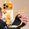 Ốp điện thoại gấu vàng buộc búp bê gương lật hoạt hình dễ thương cho iPhone 14/15/16/17 - Giá ưu đãi 104k
