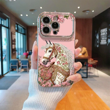 Ốp điện thoại iPhone phong cách cổ tích ngựa trắng hoa - Giá 68.999đ, tương thích iPhone 11-17 Pro Max 10