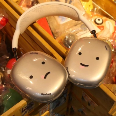 Ốp điện thoại mềm họa tiết mặt cười đen – Vỏ bảo vệ AirPod Max không dây, 83.498₫ 5