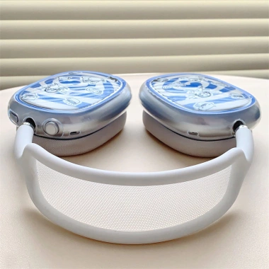 Ốp điện thoại mềm họa tiết mèo ngộ nghĩnh cho AirPods Max – Vỏ bảo vệ không dây 4