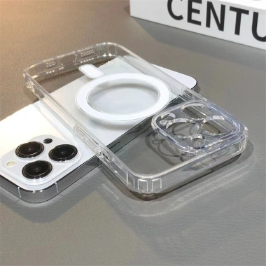 Ốp điện thoại sạc không dây từ tính trong suốt cho iPhone 15-11 Max/Plus - 49.680₫ 10