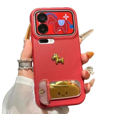 Ốp điện thoại Vàng Pony Đế sáng tạo cao cấp, tương thích iPhone 17 Pro Max, 16 Pro, 15, 14 - Giá ưu đãi 171.284 VND 6