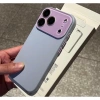 Ốp iPhone 17/16/15/14/13/12 Pro Max mờ ống kính pha lê, bảo vệ camera chống sốc, rơi, mặt sau cứng 6