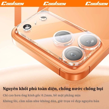 Ốp kính camera trong suốt liền khối cho iPhone 17-16-15-14-13-12-11 Pro Max - Bảo vệ camera, giá 38.500₫ 2 Ốp kính camera trong suốt liền khối cho iPhone 17-16-15-14-13-12-11 Pro Max - Bảo vệ camera, giá 38.500₫ 2