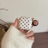 Ốp lưng AirPods Pro 2/3/4 màu trắng, vỏ silicon mềm, chống sốc, móc khóa, thiết kế dễ thương