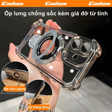 Ốp lưng chống rơi túi khí, nam châm hút – Dành cho iPhone 17/16/15/14 Plus/13/12/11 Pro Max, giảm giá 115k