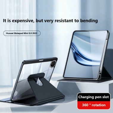 Ốp Lưng Cứng Acrylic Trong Suốt 720° Xoay cho Huawei MatePad Mini 8.8 – Khe Cắm Bút, Tương Thích 2.025‑2.023, Giá Ưu Đãi