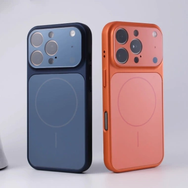Ốp lưng cứng từ tính bảo vệ ống kính máy ảnh mạ mờ cho iPhone 13‑17, Air, Pro Max - Chống sốc, giảm giá 3