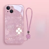 Ốp Lưng Glass Thời Trang iPhone X/XS Max/11/12/13/14 Plus/6 Pro Max - Dây Đeo Clover Giá Ưu Đãi 122k