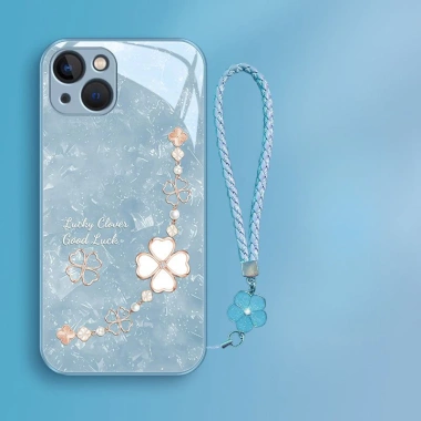 Ốp Lưng Glass Thời Trang iPhone X/XS Max/11/12/13/14 Plus/6 Pro Max - Dây Đeo Clover Giá Ưu Đãi 122k 3
