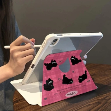 Ốp lưng iPad 720 xoay 10.9 inch Pro/11 acrylic dẻo khe cắm bút chống uốn cong thiết kế Kitty dễ thương - giá 239.000₫