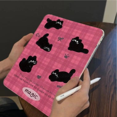 Ốp lưng iPad 720 xoay 10.9 inch Pro/11 acrylic dẻo khe cắm bút chống uốn cong thiết kế Kitty dễ thương - giá 239.000₫