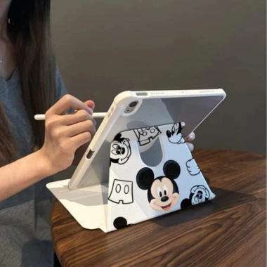Ốp lưng iPad 720° Xoay 10.9‑11″ Acrylic Mickey, chống uốn cong, khe bút mini, iPad 2.025 Gen11 Air4‑7 - PBB049A