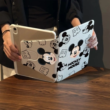 Ốp lưng iPad 720° Xoay 10.9‑11″ Acrylic Mickey, chống uốn cong, khe bút mini, iPad 2.025 Gen11 Air4‑7 - PBB049A
