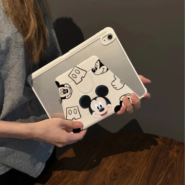 Ốp lưng iPad 720° Xoay 10.9‑11″ Acrylic Mickey, chống uốn cong, khe bút mini, iPad 2.025 Gen11 Air4‑7 - PBB049A