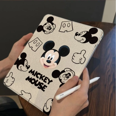 Ốp lưng iPad 720° Xoay 10.9‑11″ Acrylic Mickey, chống uốn cong, khe bút mini, iPad 2.025 Gen11 Air4‑7 - PBB049A
