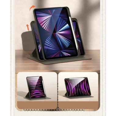 Ốp lưng iPad 720 Xoay Pro 10.9 inch Acrylic, hỗ trợ bút mini, chống uốn cong, phim hoạt hình mèo - Giá 239.000đ