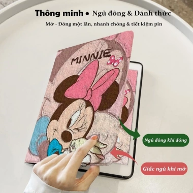 Ốp Lưng iPad da, khay bút cute, vỏ lật, Ốp Mickey cho Air 1‑10 Pro 11 - 170.000₫