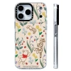 Ốp Lưng iPhone 12-17 Pro Max Tương Thích Silicone Winnie The Pooh Thêu Họa Tiết Hoa Không Dây Sạc Chống Sốc Trong Suốt 11