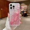 Ốp Lưng iPhone 15/14 Plus/13/12/11 Pro/X/XS Max - Long Lanh Liquid Cover Hoa Anh Đào Quicksand 10