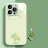 Ốp lưng iPhone 16/15Pro Green Pony phim hoạt hình, kính đẹp, dây đeo tay chống sốc tím - 106.012 VND